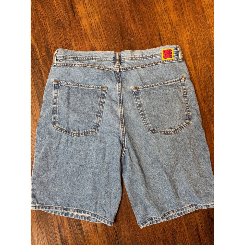 Empyre Mens Light Wash Denim Skate Shorts Baggy Fit Sz 36 Y2K Zumiez Streetwear - Picture 2 of 5